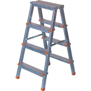 - 4+4 Basamaklı Çift Çıkışlı Galvanizli Profil Merdiven (Ev, Bahçe, İşyeri İçin Uygun)