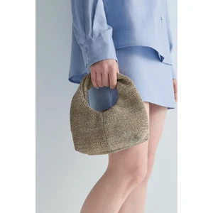 Bej Roen Hasır Çanta