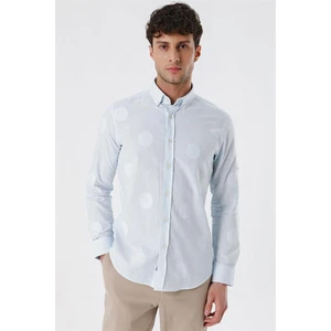 Kısalabilir Kollu Desenli Jakarlıcepsiz %100 Pamuk Casual Slim Fit Gömlek 1004230183