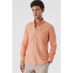 Kısalabilir Kollu Desenli Jakarlıcepsiz %100 Pamuk Casual Slim Fit Gömlek 1004230183