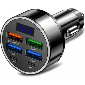 Type-C + USB Araç Çakmak Soketi Adaptörü – Hızlı Şarj Destekli / ICCA113