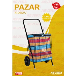 Elmas Serisi – Katlanabilir Kalın Telli Pazar Arabası | Tekerlekli Market & Alışveriş Çantalı Araç