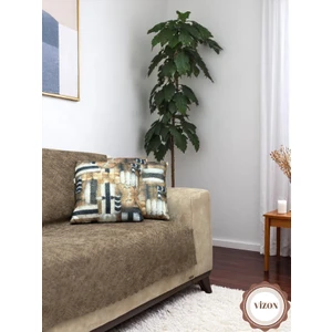 Pawn Mark Company Jakarlı Şönil Kaymaz Koltuk Örtüsü ve Çekyat Örtüsü 175 x 215  cm  | Mikrofiber Koltuk Şalı