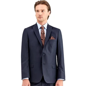 Lacivert Gabardin Kırlangıç Yaka Astarlı 6 Drop Slim Fit Dar Kesim Takım Elbise 1001220011