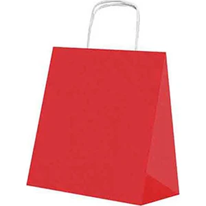 Kraft Çanta Kırmızı Küçük Boy 18x24cm 25li