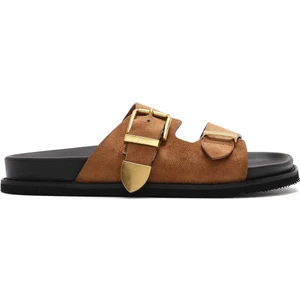 Kadın Taba Tokalı Süet Terlik 25SFE401010