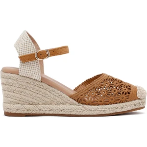 Kadın Taba Bilekten Tokalı Dolgu Topuklu Espadril 25SFE40186F