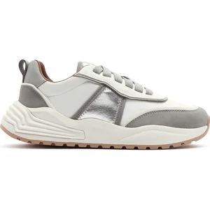 Acbc x Derimod Kadın Bej Kalın Tabanlı Bağcıklı Kumaş Sneaker 25SFD43566F