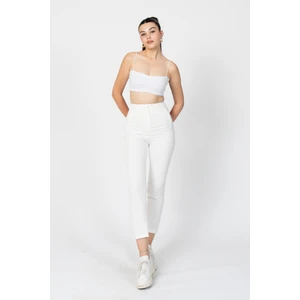 Zr Model Pens Detaylı Yüksek Bel Kumaş Pantolon 30062