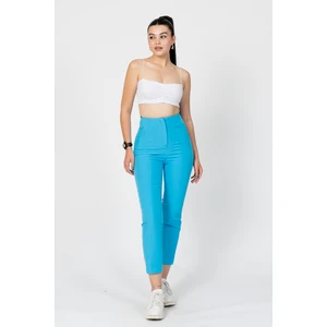 Zr Model Pens Detaylı Yüksek Bel Kumaş Pantolon 30062