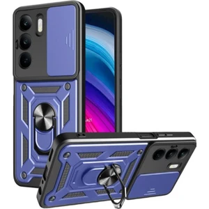 Realme C75 Uyumlu Kılıf Pars Yüzüklü Standlı Lacivert