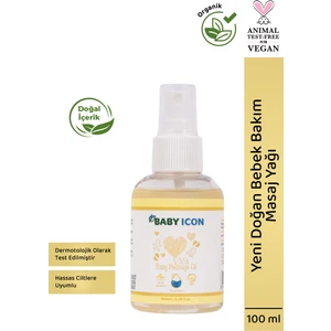 Baby Icon Yeni Doğan Bebek Bakım Masaj Yağı Bebe Yağı Baby Oil 100ML