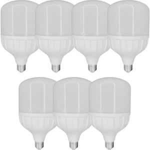 Chn 7'li Paket 50W Büyük Boy 6500K Beyaz Işık E27 LED Tasarruflu Ampül
