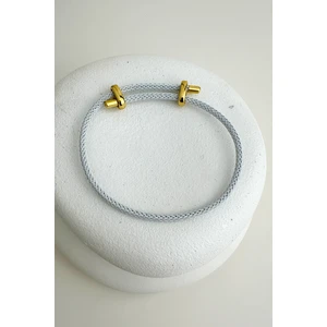 Renkli Örme Ip Çelik Plaka Detay Ayarlanabilir Bileklik