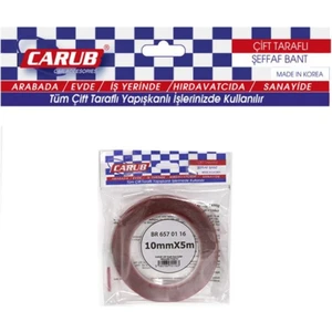 ÇİFT TARAFLI BANT 10 MM X 5 MT ŞEFFAF (SİLİKONLU)