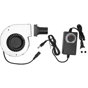 12V 2A Dc Üfleyici Fan Fırçasız Yüksek Hızlı Isıya Dayanıklı Metal Üfleyici Soğutma Fanı Hız Kontrol Cihazı ile 100‑240V Ab Fişi (Yurt Dışından)