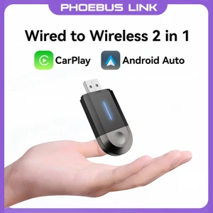 Kablosuz Carplay & Android Auto Adaptörü 2si1 Arada Tak Çalıştır Mini Wifi Bluetooth Hızlı Bağlantı Kaliteli