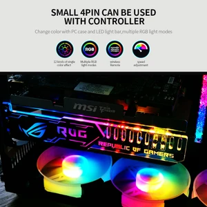 RGB25 Rgb Grafik Kartı Standı Rgb Işık Efektli Grafik Kartı Desteği 5V 4pin Güç Kaynağı Grafik Kartı Tutucu (Yurt Dışından)