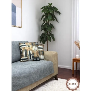 Pawn Mark Company Jakarlı Şönil Kaymaz Koltuk Örtüsü ve Çekyat Örtüsü 175 x 215  cm  | Mikrofiber Koltuk Şalı
