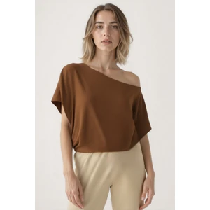 Kayık Yaka Modal Salaş Bluz