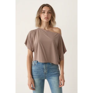 Kayık Yaka Modal Salaş Bluz