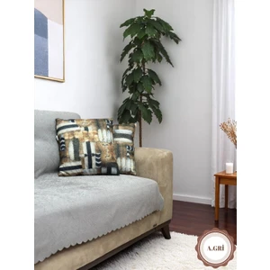 Pawn Mark Company Jakarlı Şönil Kaymaz Koltuk Örtüsü ve Çekyat Örtüsü 175 x 215  cm  | Mikrofiber Koltuk Şalı