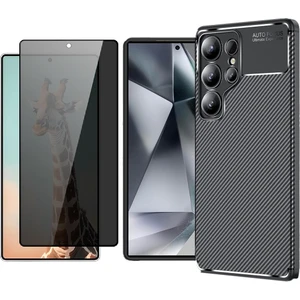 Samsung Galaxy S25 Ultra Kılıf Zore Negro Silikon Kapak + Hayalet Ekran Koruyucu