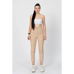 Zr Model Pens Detaylı Yüksek Bel Kumaş Pantolon 30062
