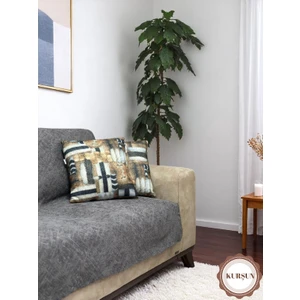 Pawn Mark Company Jakarlı Şönil Kaymaz Koltuk Örtüsü ve Çekyat Örtüsü 175X215 cm | Mikrofiber Koltuk Şalı