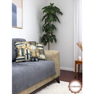 Pawn Mark Company Jakarlı Şönil Kaymaz Koltuk Örtüsü ve Çekyat Örtüsü 175 x 215  cm  | Mikrofiber Koltuk Şalı
