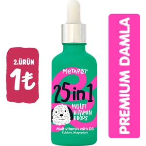 Köpekler için Premium Multi Vitamin Damla, Doğal ve Organik Içerikli Köpek vitamini, 50 ML