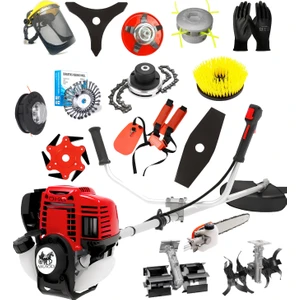 4 Zamanlı Profesyonel Yan Tırpan + 15 Li Bahçivan Seti (Çift Çapa + Dal Testere)