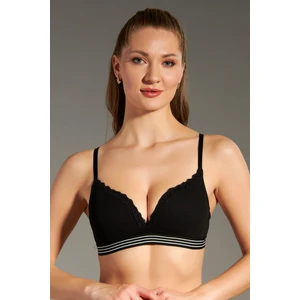 Dantel Detay Desteksiz Çocuk Sütyeni C18132 Siyah