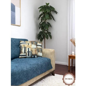 Pawn Mark Company Jakarlı Şönil Kaymaz Koltuk Örtüsü ve Çekyat Örtüsü 175 x 215  cm  | Mikrofiber Koltuk Şalı