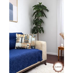 Pawn Mark Company Jakarlı Şönil Kaymaz Koltuk Örtüsü ve Çekyat Örtüsü 175 x 215  cm  | Mikrofiber Koltuk Şalı