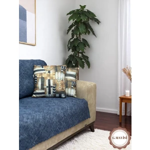 Pawn Mark Company Jakarlı Şönil Kaymaz Koltuk Örtüsü ve Çekyat Örtüsü 175 x 215  cm  | Mikrofiber Koltuk Şalı