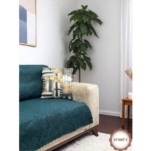 Pawn Mark Company Jakarlı Şönil Kaymaz Koltuk Örtüsü ve Çekyat Örtüsü 175 x 215  cm  | Mikrofiber Koltuk Şalı