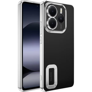 Redmi Note 14 5g Kılıf Kamera Korumalı Logo Gösteren Mpkr Omega Kapak - Gümüş