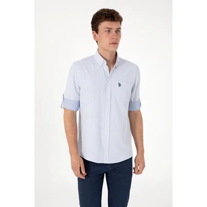U.s. Polo Assn. Erkek Mavi Gömlek Desenli 50306363-VR036