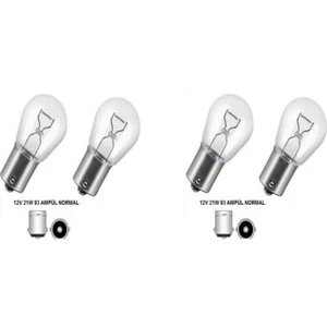 12 Volt 21WATT Sinyal  Ampulu Araba Motorsiklet (4 Adet) Düz Tırnak (93 Ampul)