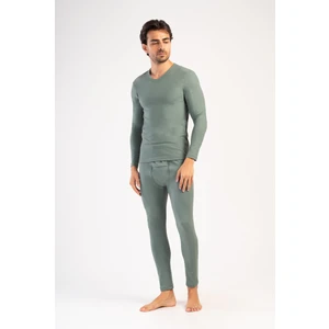 Erkek Uzun Kol V Yaka Termal Içlik Takım 405157 Haki