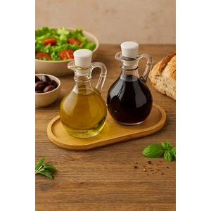 Bambu Doğal 2 Bölmeli Yağdanlık Altlığı 20X10 cm