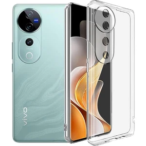 Vivo V40 5g Uyumlu Şeffaf Silikon Kılıf - Kamera Korumalı Esnek Tam Koruma Kapak