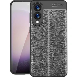 Samsung Galaxy S25 Edge Uyumlu Silikon Kılıf Deri Desenli Darbe Emici Autofocus Tam Koruma Kapak