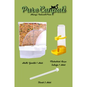 Purecanpati Akıllı Yemlik,suluk,tünek Seti