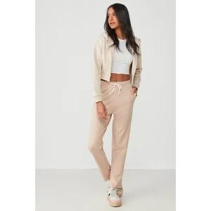 Düz Paça Eşofman Altı 733 Sütlü Kahve