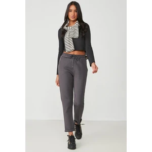 Double Paça Eşofman Altı 807 Füme