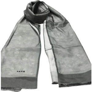 Yaz Serinliği Koton Şal - Bulut Deseni - Siyah Gri 7208777-472