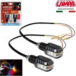 3in1 Işıklı Karbon Gidon Topuzu 90241