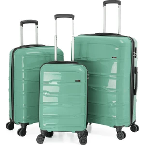 23  3' Lü Set Kırılmaz Polipropilen Valiz Seyahat Tatil Çeyiz Tekerlekli